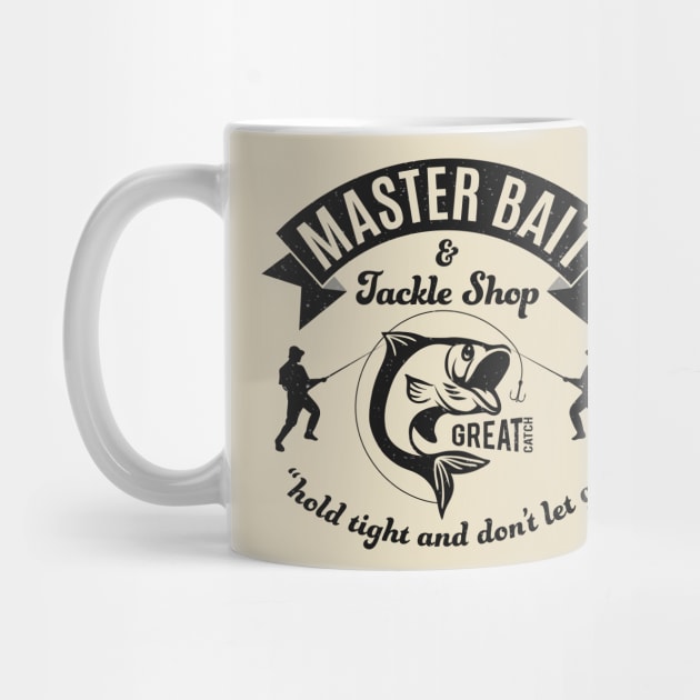 Master Bait Tackle Shop Bait And Tackle Fishing Mug TeePublic